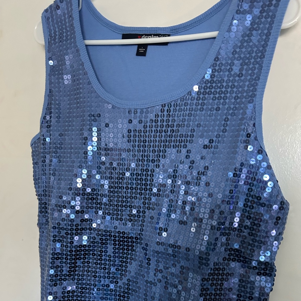 Sleeveless Sequin Top by Denim 24/7, Size 18/20